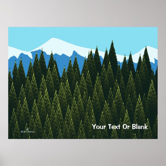 Poster Floresta Fractal (Frente)