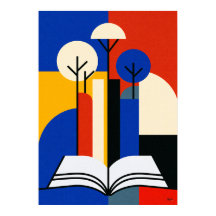 Floresta Geométrica da Leitura Bauhaus Arte do Ama