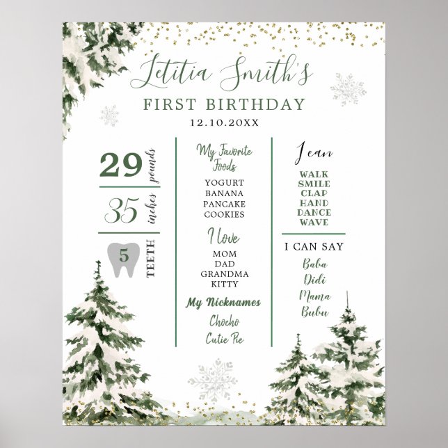 Poster Floresta Holandesa de inverno Primeiro Marco de An (Frente)