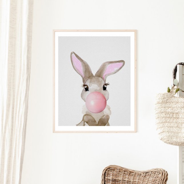 Poster Floresta Infantil Bubble Gum Bunny Cub (Criador carregado)