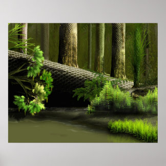 Pôster Floresta Lepidodendron Um
