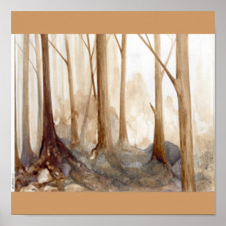 Pôster Floresta Marrom