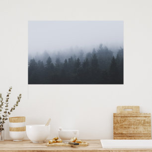 Poster Floresta misteriosa no nevoeiro