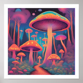 Poster Floresta Mushroom