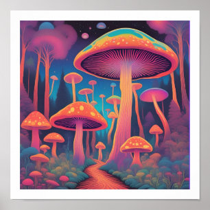 Poster Floresta Mushroom