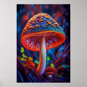 Poster Floresta Mushroom Calm Tranquil Natureza Pacífica