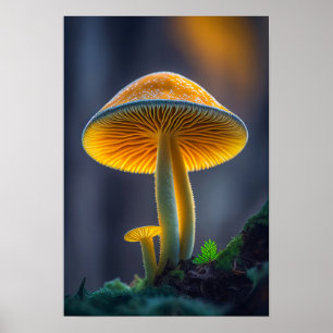 Poster Floresta Mushroom Calm Tranquil Natureza Pacífica