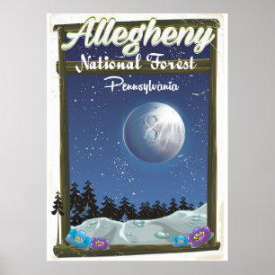 Poster Floresta Nacional Allegheny Pensilvânia