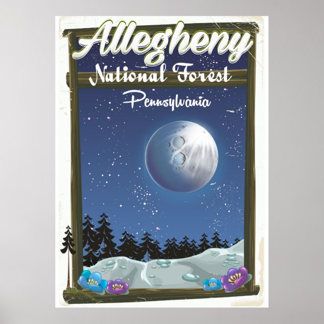 Poster Floresta Nacional Allegheny Pensilvânia (Frente)
