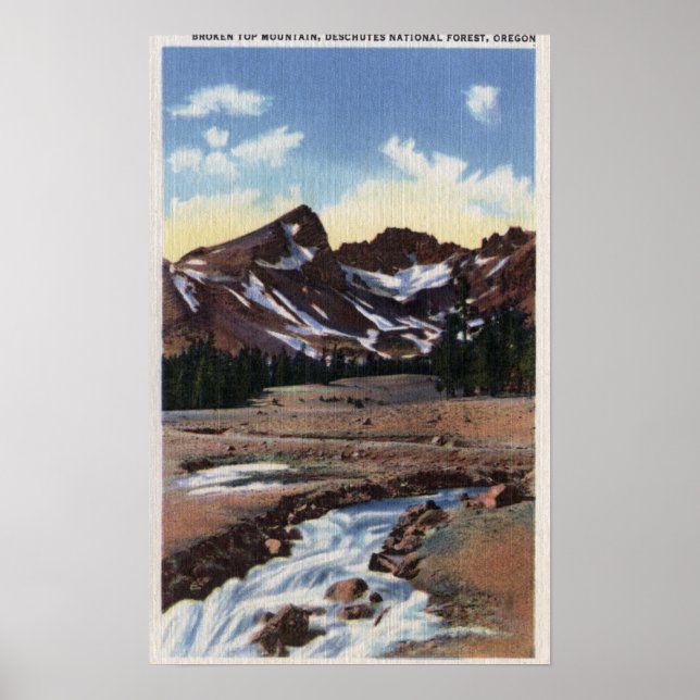 Poster Floresta Nacional Deschutes, OU (Frente)