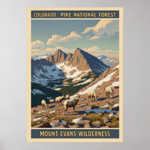 Poster Floresta Nacional Pike - Monte Evans Wilderness V0