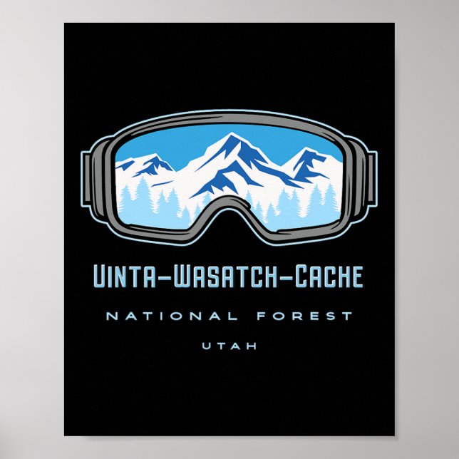 Poster Floresta Nacional Uinta-wasatch-cache Utah Neve Es (Frente)