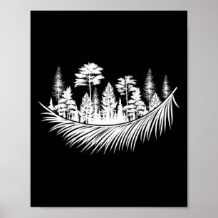 Poster Floresta Natureza Plantas Árvores Acampamento Tril