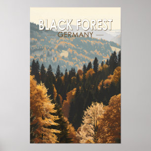 Poster Floresta Negra Alemanha Viagem Art Vintage