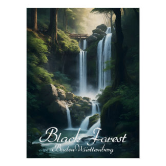 Pôster Floresta Negra Cartaz de Viagem Alemanha