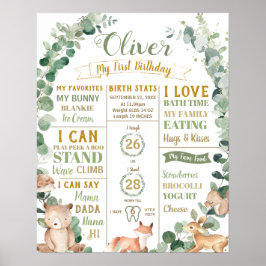 Poster Floresta Primeiro Aniversário Marco de Nascimento 