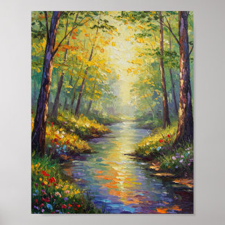 Poster Floresta Sonhadora | Estilo Impressionista