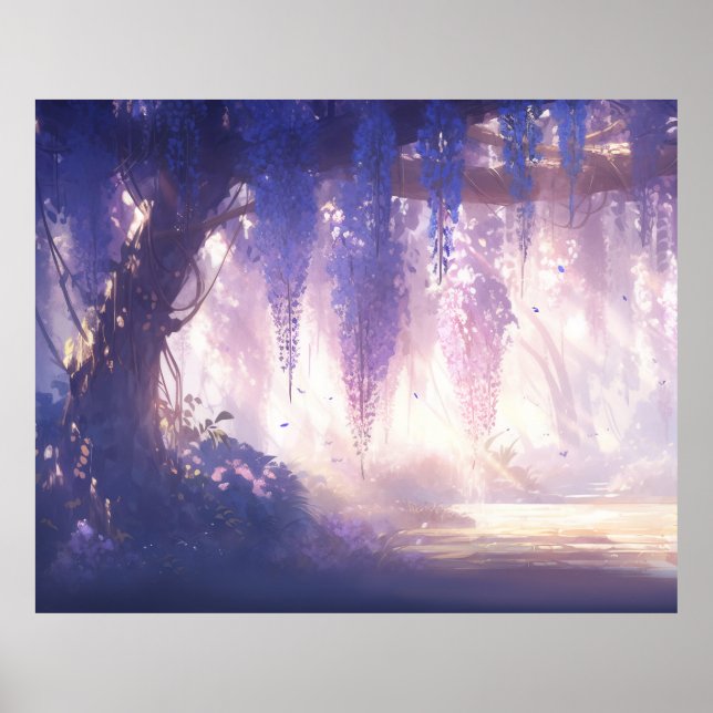 Poster Floresta Wisteria Encantada: Eetal Allover Dangli (Frente)