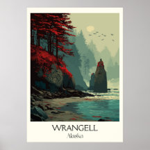 Florestas Costeiras Rochosas de Wrangell no Alasca