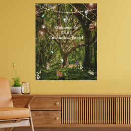 Poster Florestas Encantadas - Borboletas Coelhinhas