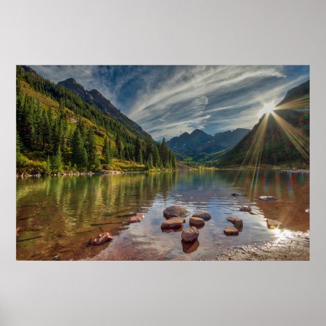 Poster Florestas | Maroon Bells Colorado (Frente)