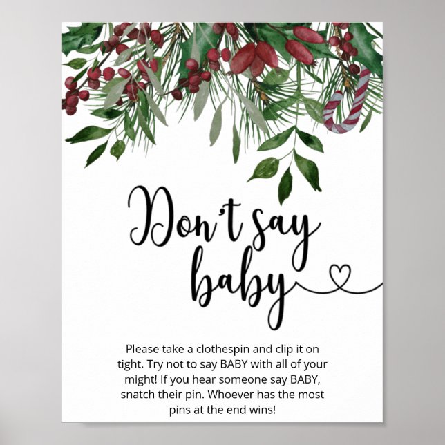 Poster Flórida de Natal Não diga bebê (Frente)