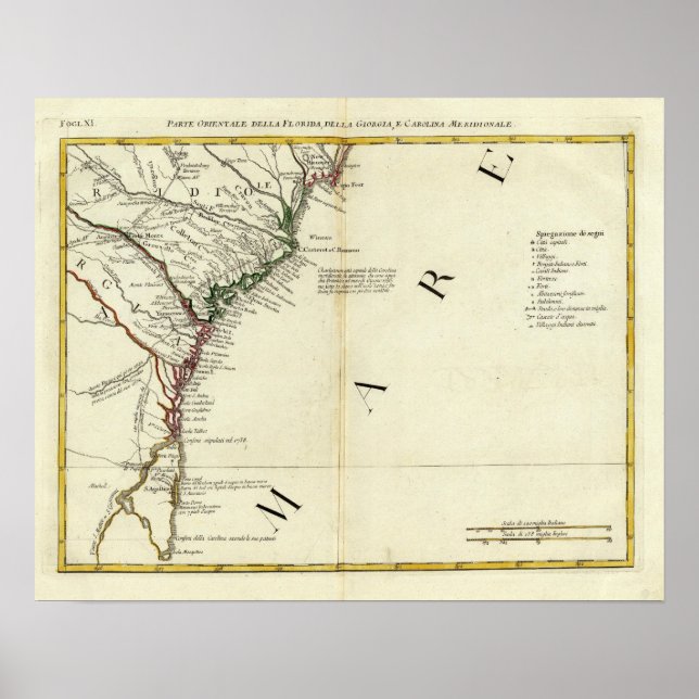 Pôster Florida, Georgia, South Carolina (Frente)