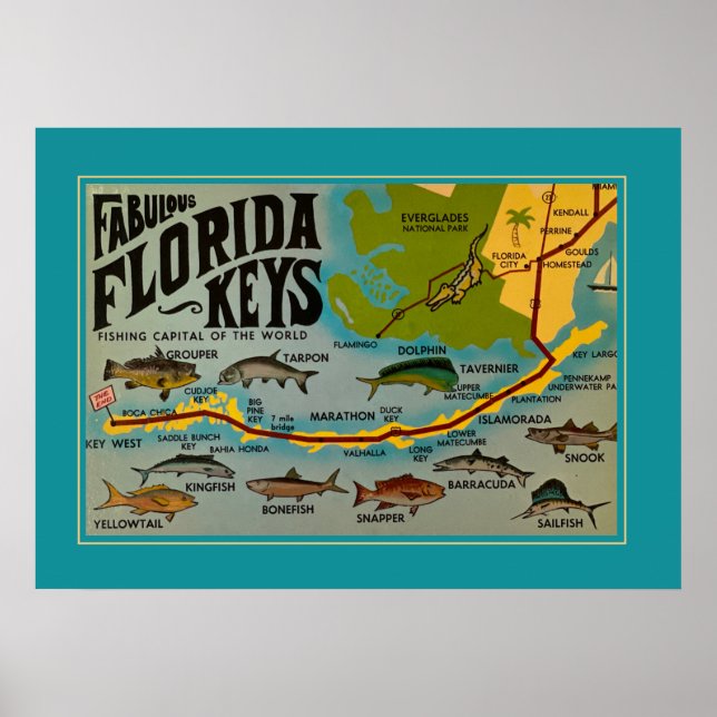 Poster Florida Keys Fish (Frente)