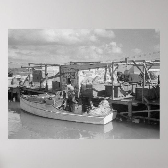 Poster Florida Keys Fisheries, 1938 (Frente)