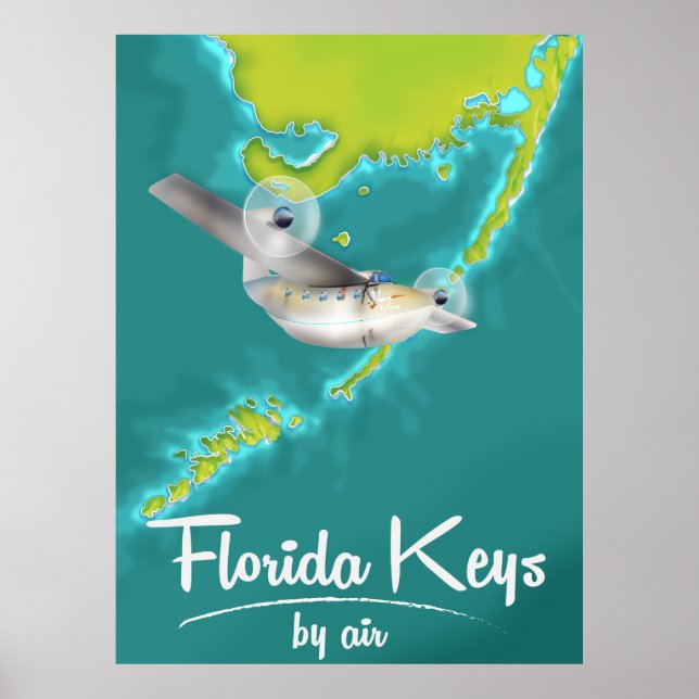 Pôster Florida Keys Viagens vintage (Frente)