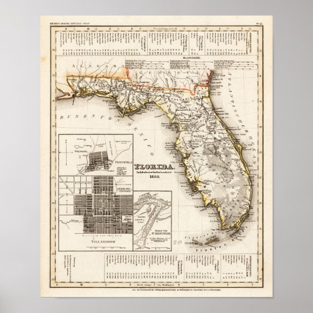 Poster Florida Meyer, Joseph 1850 (Frente)