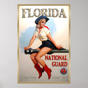 Poster Florida National Guard Marilyn Monroe Pin U