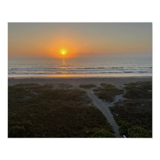 Pôster Florida Sunrise Beach Photo Cocoa Beach Florida (Frente)