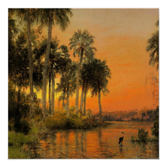 Pôster Florida Sunset, pintura de Herman Herzog (Frente)