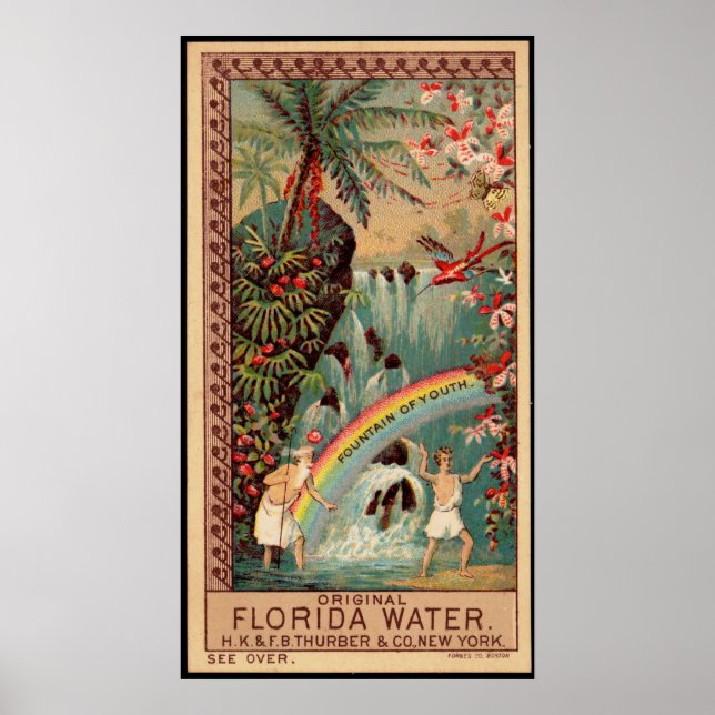 Poster Florida Water Fountain of Youth Vintage (Frente)