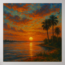 Poster Floridian Sunset Landscape