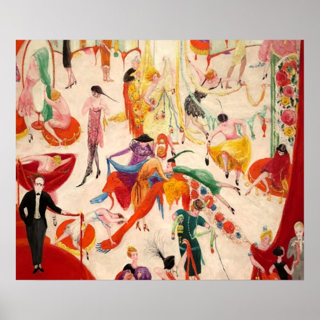 Poster Florine Stettheimer Primavera na Bendel. (Frente)