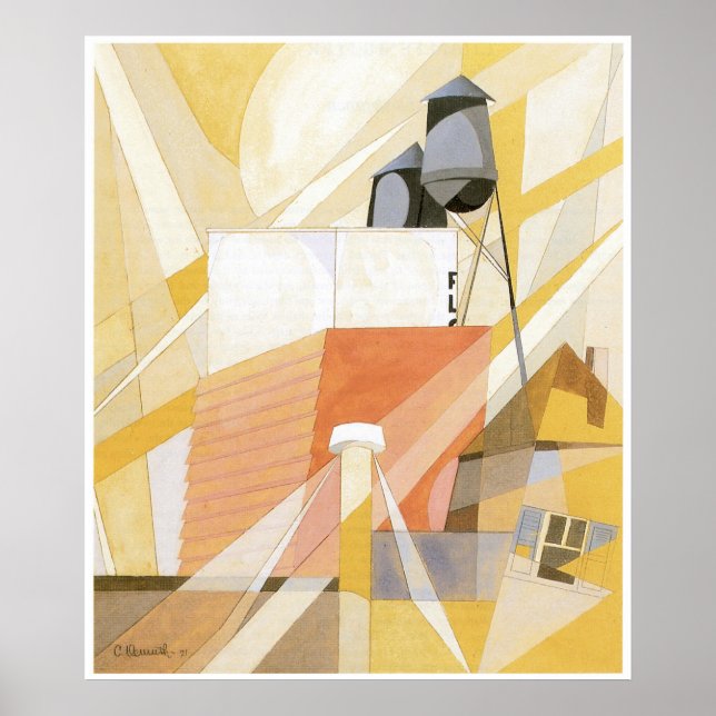 Poster Flour Mill (fábrica), Charles Demuth (Frente)