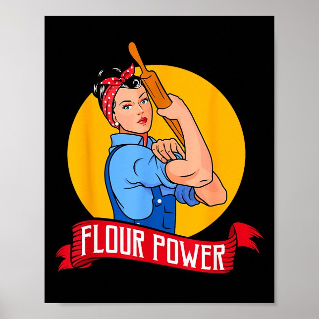 Poster Flour Wer - Funny Baking &amp; Pastry Baker - Baki (Frente)