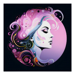 Pôster "Flourish Feminina" Beleza das Mulheres