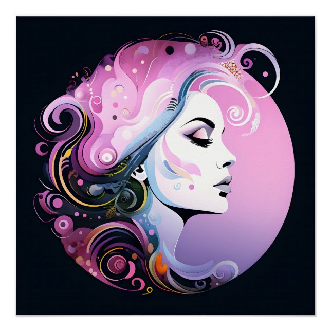 Pôster "Flourish Feminina" Beleza das Mulheres (Frente)