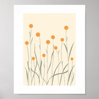 Poster Flower composition. Wildflower poster. Spring Flow