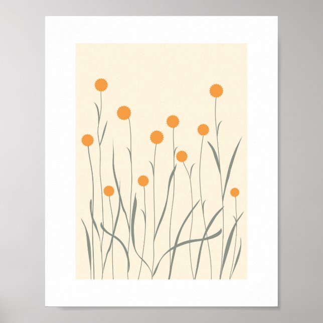 Poster Flower composition. Wildflower poster. Spring Flow (Frente)