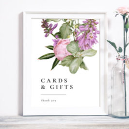 Poster Flower Garden Bridal Shower Cards & Gifts Sign