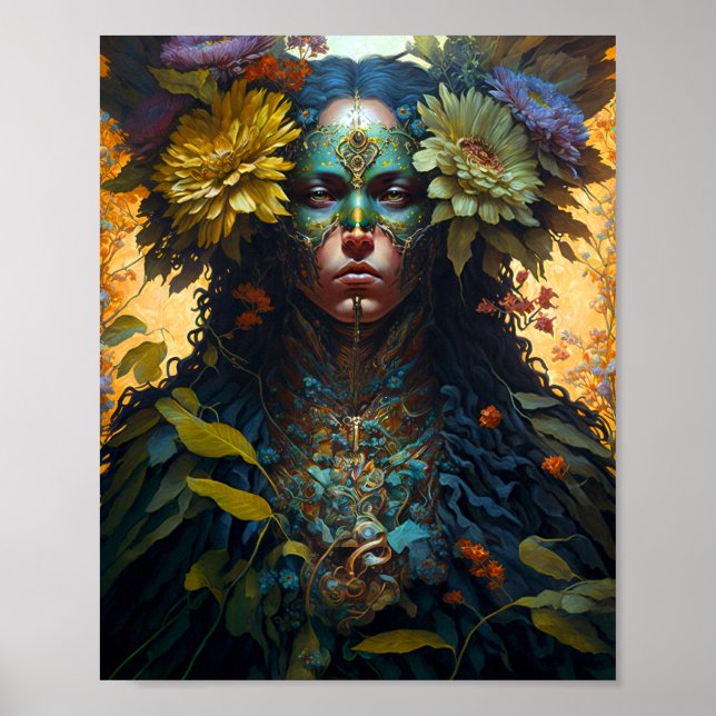 Poster Flower Goddese Fantasy Art (Frente)