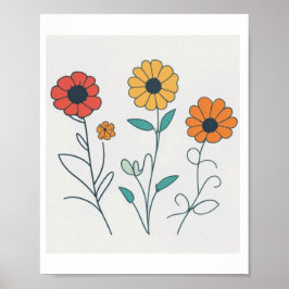 POSTER FLOWER HOME WALL ART