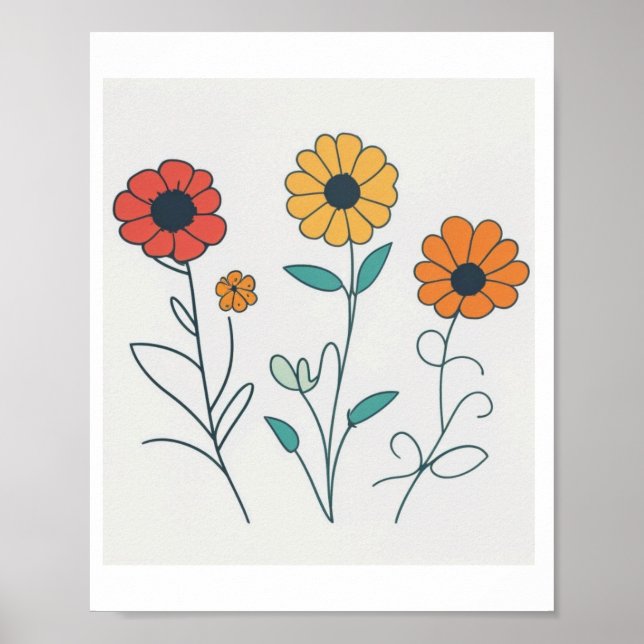 POSTER FLOWER HOME WALL ART (Frente)