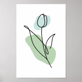 Poster Flower Line Art