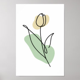 Poster Flower Line Art