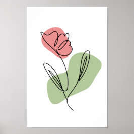 Poster Flower Line Art